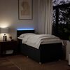 vidaXL Boxspringbett mit Matratze Schwarz 90x200 cm Stoff