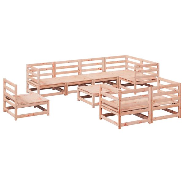 vidaXL 9-tlg. Garten-Sofagarnitur Massivholz Douglasie