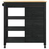 vidaXL K&uuml;chentrolley Schwarz 84 x 40 x 88,5 cm