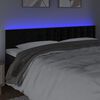 vidaXL LED Kopfteil Schwarz 160x5x78/88 cm Samt