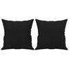 vidaXL 2-Sitzer-Sofa mit Kissen Schwarz 140 cm Mikrofasergewebe