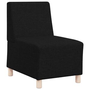 vidaXL Modulares Sofa ohne Armlehnen Schwarz 55 cm Stoff
