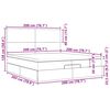 vidaXL Ottoman-Bett mit Matratzen & LEDs Dunkelbraun 200x200 cm Stoff