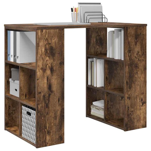 vidaXL Schreibtisch Ger&auml;ucherte Eiche 90 x 50 x 75 cm Holzwerkstoff