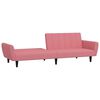 vidaXL Schlafsofa 2-Sitzer Rosa Samt