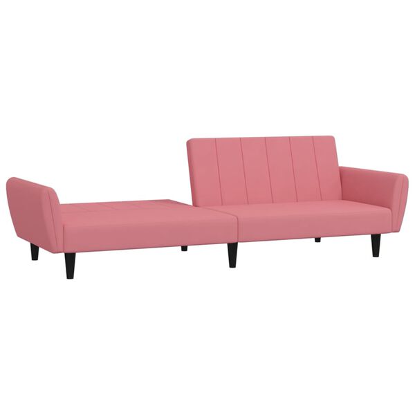 vidaXL Schlafsofa 2-Sitzer Rosa Samt