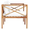 vidaXL 4-tlg. Garten-Lounge-Set mit Auflagen Massivholz Teak