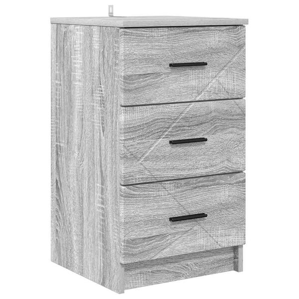vidaXL Nachttisch Grau Sonoma 38 x 38 x 66 cm Holzwerkstoff