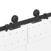 vidaXL Schiebet&uuml;rbeschlag-Set 427 cm Stahl Schwarz