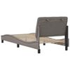vidaXL Bettgestell ohne Matratze Taupe 80x200 cm Stoff