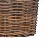 vidaXL Blumentopf Korb mit Speicher 2 pcs Braun Kubu Rattan