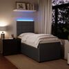 vidaXL Boxspringbett mit Matratze Dunkelgrau 90x200 cm Samt