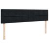 vidaXL Ottoman-Bett mit Matratzen & LEDs Schwarz 200x200 cm Samt