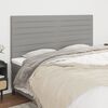 vidaXL Kopfteil Hellgrau 180 x 5 x 118/128 cm Stoff
