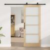 vidaXL Schiebet&uuml;r ORKDAL Nat&uuml;rlich und Schwarz 83 x 202 cm