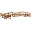 vidaXL Outdoor-Sofagarnitur 10 pcs Natur Massivholz Akazie