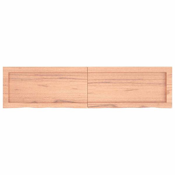 vidaXL Wandregal Hellbraun 120x30x(2-4) cm Massivholz Eiche Behandelt