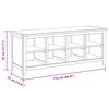 vidaXL Schuhregal 114x37x45 cm Massivholz Eiche