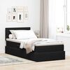 vidaXL Bett mit Stauraum und LED mit LED Schwarz 100 x 200 cm Samt