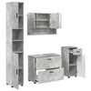 vidaXL Badezimmerm&ouml;bel-Set 4 pcs Beton Grau Sperrholz und Metall