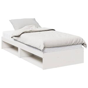 vidaXL Tagesbett mit Matratze Wei&szlig; 100x200 cm Massivholz Kiefer