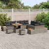 vidaXL Gartensofa-set 13 pcs Grau Poly-Rattan