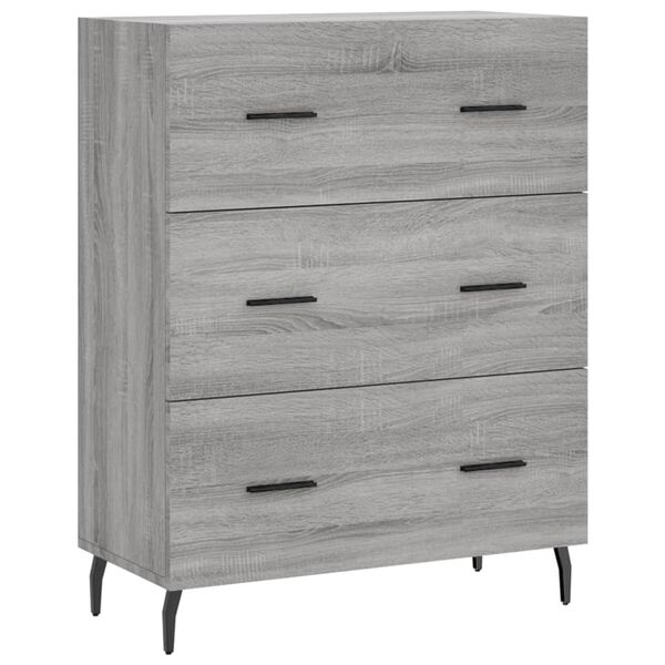 vidaXL Sideboard Grau Sonoma 69,5x34x90 cm Holzwerkstoff