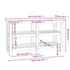 vidaXL Werkbank 142,5x50x80 cm Massivholz Kiefer