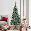vidaXL K&uuml;nstlicher Weihnachtsbaum beschneit mit LED Licht 180 cm