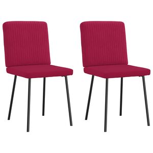 vidaXL Esszimmerst&uuml;hle 2 Stk. Weinrot Samt