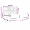 vidaXL Bettgestell mit Kopfteil Dunkelgrau 160 x 200 cm Stoff