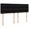 vidaXL Boxspringbett mit Matratze Schwarz 140x190 cm Stoff