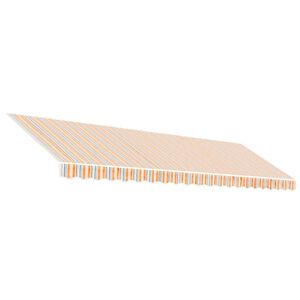vidaXL Ersatzstoff f&uuml;r Markise Orange und Blau 5x3 m Polyester