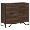 vidaXL Kommode Braun Eichen-Optik 91x35,5x74,5 cm Holzwerkstoff