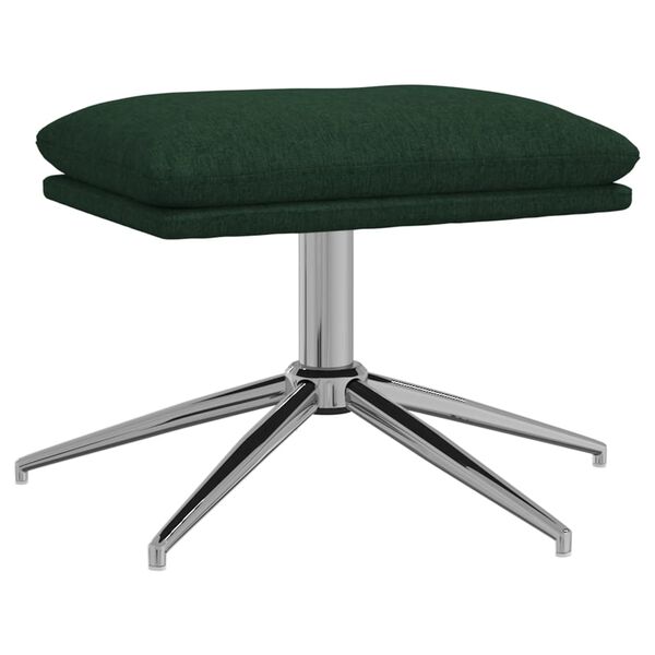 vidaXL Fu&szlig;hocker Dunkelgr&uuml;n 60x60x35 cm Stoff