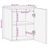 vidaXL Badezimmer H&auml;ngeschrank Braun 38 x 33 x 48 cm Massivholz Mango