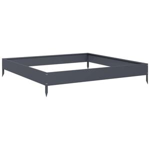 vidaXL Hochbeet Anthrazit 100x100x18,5 cm Stahl