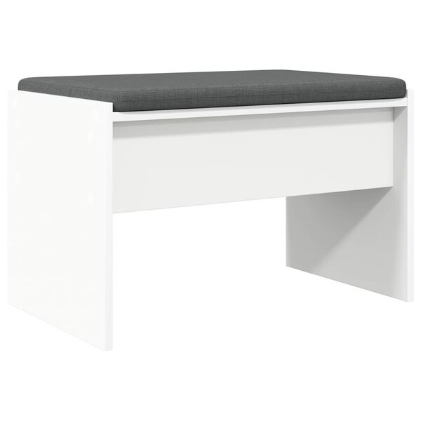 vidaXL Flurbank mit Kissen Wei&szlig; 63 x 38 x 40 cm