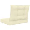 vidaXL Sofakissen f&uuml;r drau&szlig;en 2 pcs Creme Polyester