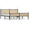 vidaXL Metallbett ohne Matratze Sonoma-Eiche 180x200 cm
