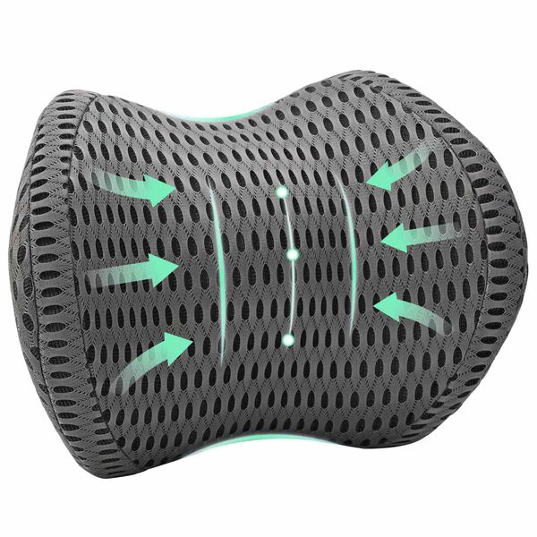 vidaXL Nackenkissen Grau Viscoschaum 31 x 22 x 13 cm