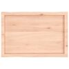 vidaXL Tischplatte 80x50x(2-6) cm Massivholz Unbehandelt Baumkante