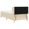vidaXL Boxspringbett mit Matratze Creme 100 x 200 cm Stoff