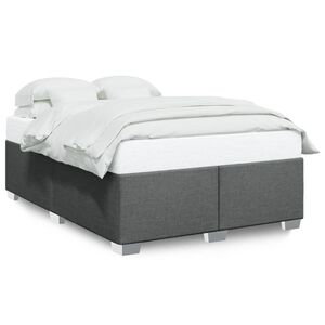 vidaXL Bettgestell ohne Matratze Dunkelgrau 140x190 cm Stoff