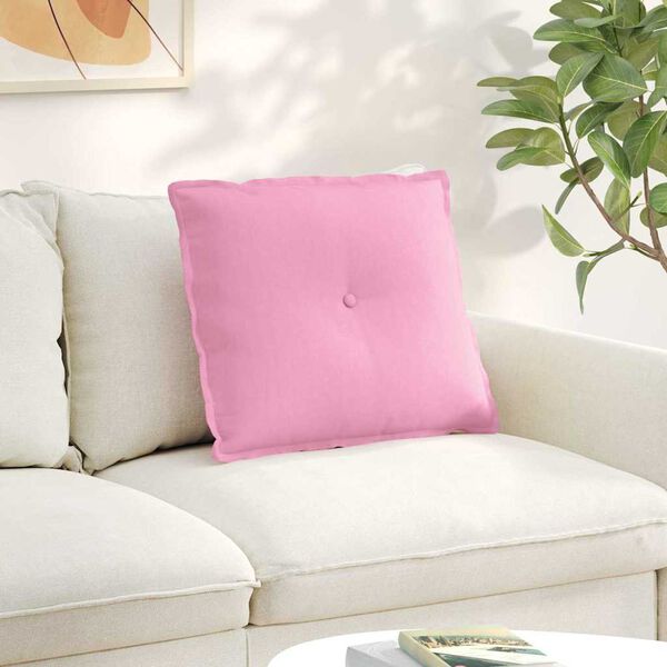 vidaXL R&uuml;ckenkissen Rosa 60 x 19 x 50 cm Stoff