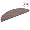 vidaXL Stufenmatten Selbstklebend 10 Stk. 56x17x3 cm Hellbraun Halbrund