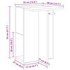 vidaXL Beistelltisch Beton Grau 35 x 40 x 55 cm Holzwerkstoff