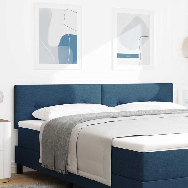 vidaXL Kopfteil mit Kopfteil Blau 180 cm Kunstleder