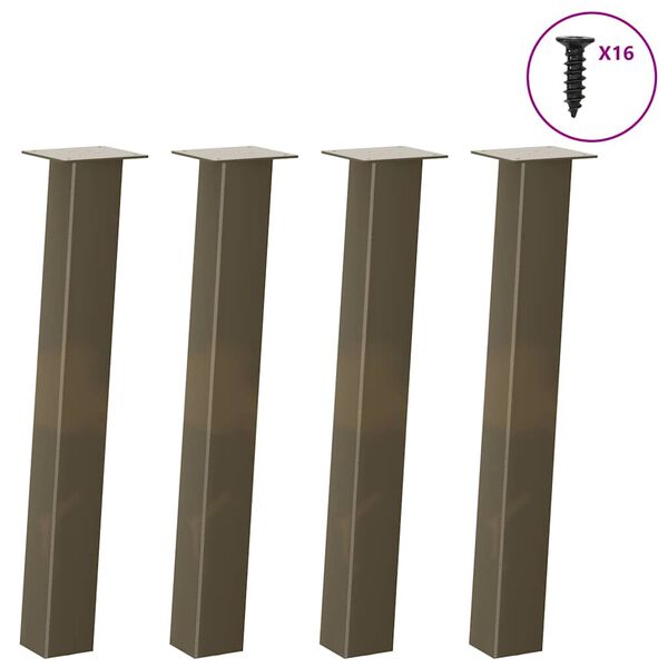 vidaXL Konsolentischbeine 4 Stk. Naturstahl 72 cm Stahl