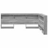 vidaXL Aufbewahrungskopfteil Graues Sonoma 140 cm Holzwerkstoff